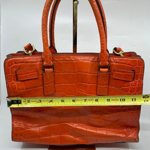Michael Kors L Orange Leather Crossbody/Handbag - Picture 5 of 15